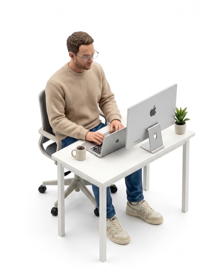 Illustration: Fokussierte Beratungsarbeit für digitale Produkte und Strategie